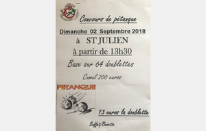 Concours de pétanque du Club - dimanche 2 septembre