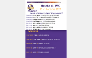 Programme week-end du 10 &amp; 11 octobre