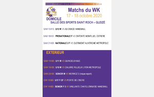 Programme week-end du 17 & 18 octobre