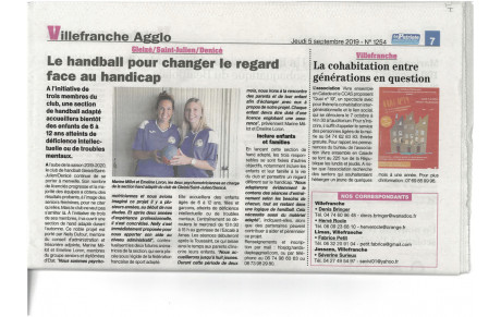 Une nouvelle section s'ouvre au Club : le hand adapté